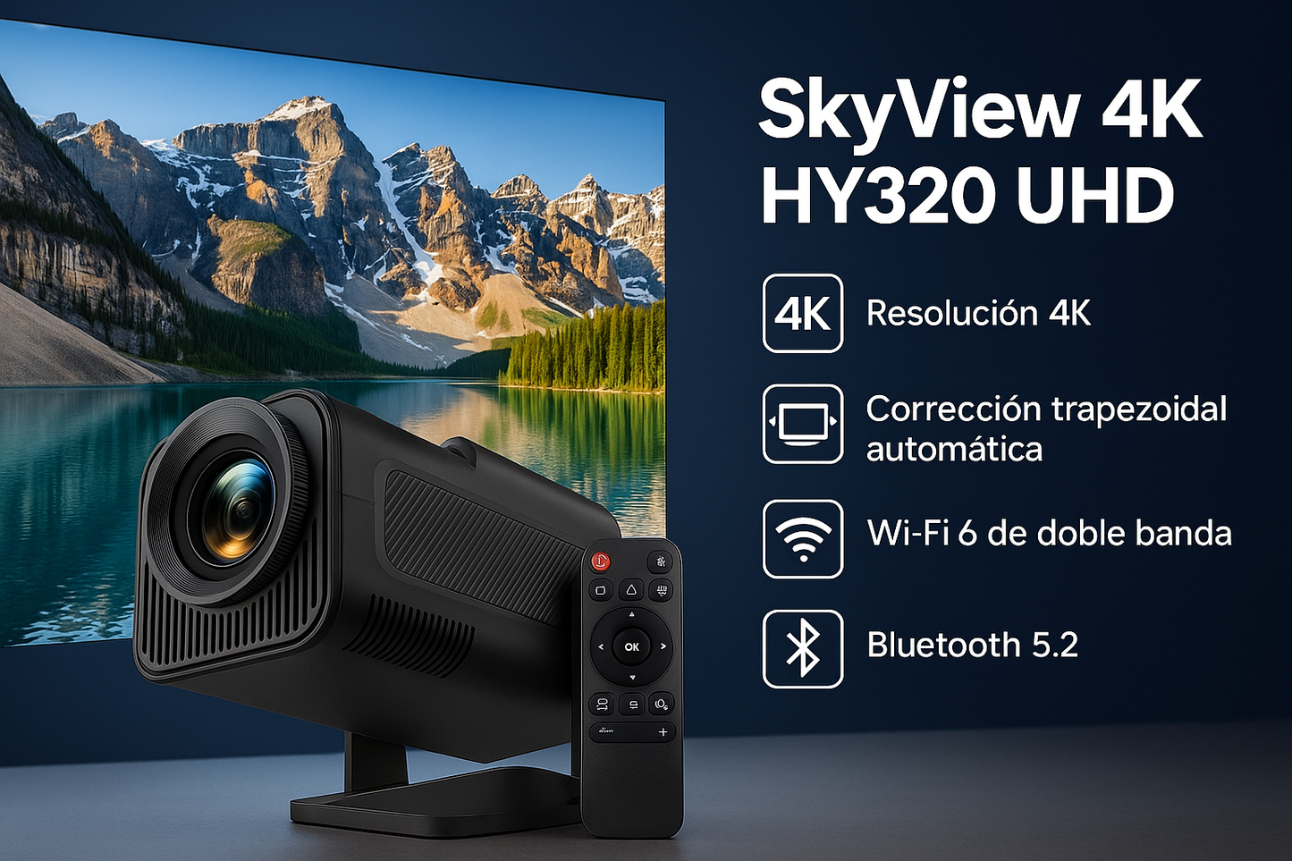 Proyector SkyView 4K HY320 UHD